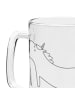Mr. & Mrs. Panda Gravur Bierkrug Einhorn Yoga ohne Spruch in Transparent
