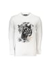 cavalli CLASS Weißes Baumwoll-Sweatshirt