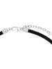 Tom Tailor Kette mit Anhänger Edelstahl, Carbon, Leder, Kautschuk in silber