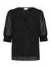Kaffe Kurzarm-Bluse KAvita Regular fit in Black Deep