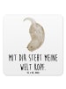 Mr. & Mrs. Panda Untersetzer Otter Kopfüber mit Spruch in Weiß