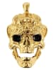 Adeliás Herren Anhänger – Totenkopfanhänger aus Edelstahl in gold