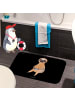 Mr. & Mrs. Panda Duschvorleger Faultier Kaffee ohne Spruch in Schwarz