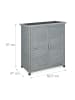 relaxdays Gartenschrank in Grau - (B)86,5 x (H)97 x (T)47 cm