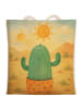 Mr. & Mrs. Panda Tote Bag Kaktus Sonne Design ohne Spruch in Weiß