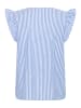 SAINT TROPEZ Kurzarm-Bluse SamaraSZ Gerade Passform in Palace Blue Ice Stripe
