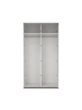 ebuy24 Schiebetürenschrank Como (2-türig) Weiß 119 x 67 cm