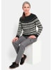 GOLDNER Norwegerpullover mit Raglanärmeln in schwarz / cremeweiß / gemustert