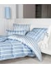Janine Baumwoll Bettwäsche Modernclassic Streifenlook in perlblau