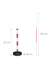 relaxdays Absperrpfosten in Rot-Weiß - (B)28 x (H)82 x (T)28 cm