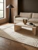 KADIMA DESIGN Wollteppich Kurzflor LEVEN Geometrisch Naturfaser Skandinavisch in Beige