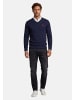 U.S. Polo Assn. Pullover USPhil – Herren V-Neck Classic Fit mit Logo-Stickerei in Navy-Rot