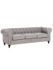 Beliani 2-tlg Sitzgruppe CHESTERFIELD in Grau/Braun