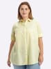 sheego Kurzarm-Bluse in zitrone-weiß-gestreift
