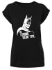 F4NT4STIC T-Shirt 'Batman The Strong Silent Type Superheld' in schwarz