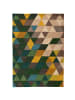 KADIMA DESIGN Luxus handgetufteter Wollteppich in Grün-Multi