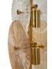 Mauro Ferretti Tischleuchte aus goldfarbenem Metall und Glas (20 x 18 x 66 cm)