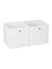 relaxdays 12x Aufbewahrungsbox in Weiß - (B)30 x (H)30 x (T)30 cm