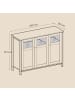 VASAGLE Küchenschrank Daxton in Kamelbraun-Schwarz - (B)100 x (H)75 x (T)35 cm