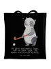 Mr. & Mrs. Panda Tragetasche Panda Hockey spielen mit Spruch in Schwarz