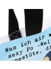 Mr. & Mrs. Panda Tote Bag Pinguin Frühling Pommes Design mit Spruch in Weiß