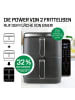 Gourmet Maxx Heißluft-Fritteuse Doppelkorb vertikal  2x 5l 2800W weiß inkl. Grillrost grau