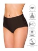Aquarti Aquarti Damen Bikinihose Bikini-Slip mit Hohem Bund in braun