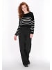 DreiMaster Women Pullover in black offwhite