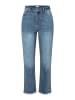 More & More coole, verkürzte Jeans, Fransensaum in blue denim