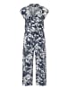 Betty Barclay Jumpsuit mit Eingrifftaschen in Dunkelblau/Weiß