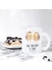 Mr. & Mrs. Panda Teetasse Eulen Liebe mit Spruch in Transparent