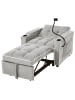 ABRIHOME 3-in-1 Einzel-Schlafsofa mit Schlaffunktion in Grauweiß