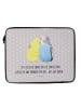 Mr. & Mrs. Panda Notebook Tasche Wellensittich Liebe mit Spruch in Grau Pastell