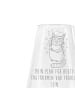 Mr. & Mrs. Panda Weißwein Glas Waschbär mit Spruch in Transparent