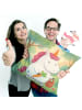Mr. & Mrs. Panda Kissen Einhorn Vegan Design ohne Spruch in Weiß