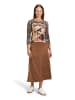 Betty Barclay Basic Shirt mit Rundhalsausschnitt in Dark Blue/Brown