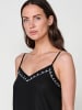 KOROSHI Bestickte spaghettitrÃ¤ger-bluse in SCHWARZ