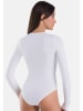 Teyli Langärmeliger Viskose-Bodysuit Longy in weiß