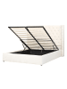 Beliani Doppelbett LUBBON in Weiß - (W) 170 x (H) 144 x (L) 217 cm