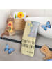 Mr. & Mrs. Panda Kinderhandtuch Elefant Seifenblasen mit Spruch in Gelb Pastell