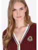 DreiMaster Maritim Cardigan in wine red navy offwhite