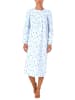 NORMANN Finett Nachthemd Knopfleiste am Hals - 37479 in blau