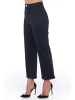 Frankie Morello Schwarz Baumwolle Damen Cropped Hose