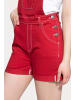 Queen Kerosin Queen Kerosin Denim Latz-Shorts in rot