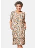 GOLDNER Elastisches Jerseykleid mit modischem Druck in weiß / bunt / gemustert