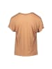 Zero  Satinshirt mit Wellensaum in Cinnamon Swirl