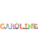 Playshoes Deko-Buchstaben "CAROLINE" in bunt