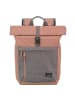 travelite Basics Rollup Rucksack 47 cm Laptopfach rosa-grau