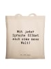 Mr. & Mrs. Panda Schultasche Spruch Sprachen lernen mit Spruch in Creme