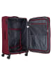 D&N Travel Line 9504 4 Rollen Trolley L 76 cm mit Dehnfalte dark red